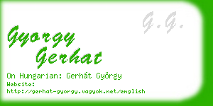 gyorgy gerhat business card