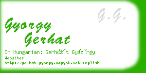 gyorgy gerhat business card